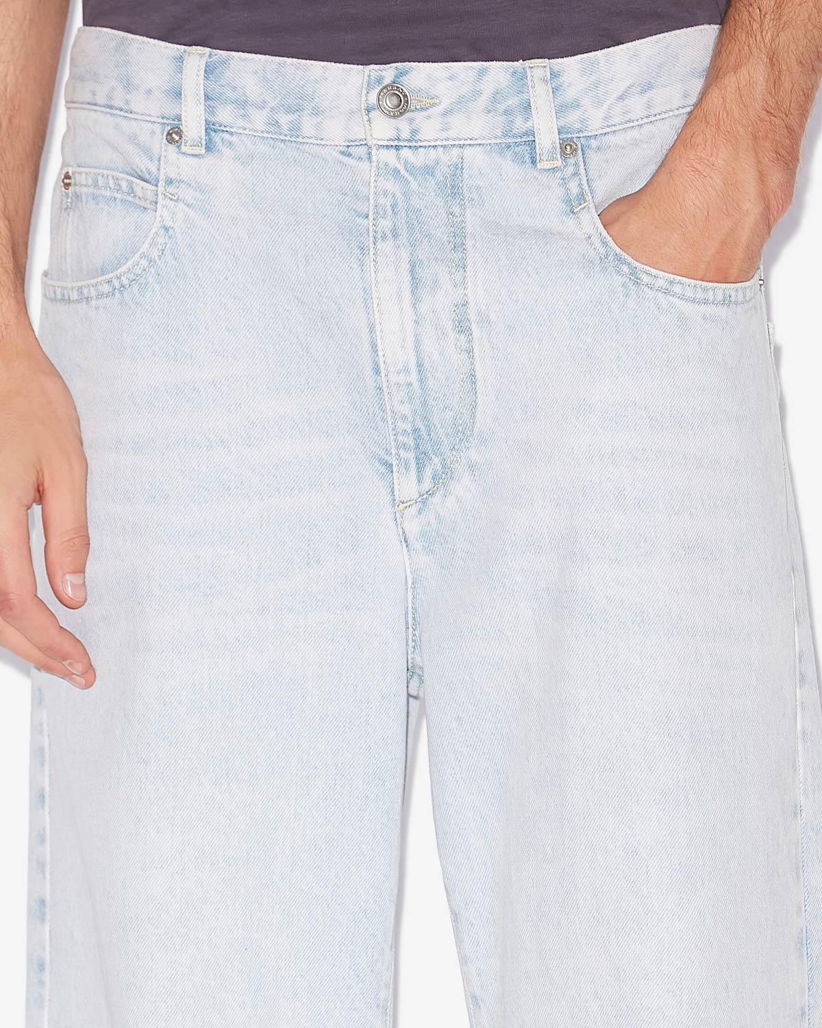Jeans jameson ampi in denim - Azzurro - Man - 2