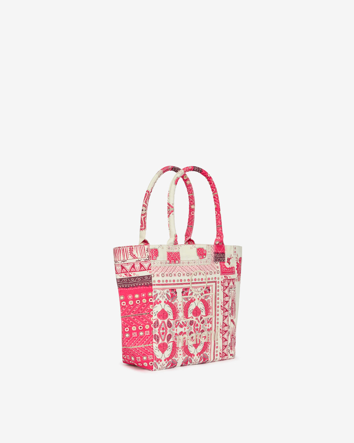 Bolso small yenky de algodón estampado con logotipo - Rojo - Woman - 4