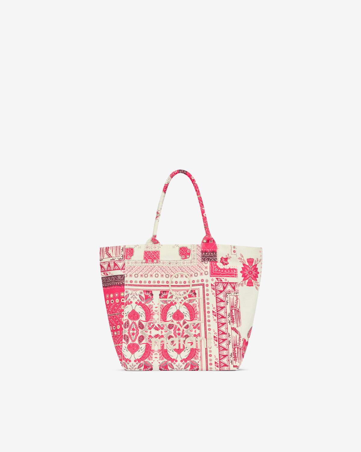 Bolso small yenky de algodón estampado con logotipo - Rojo - Woman - 1