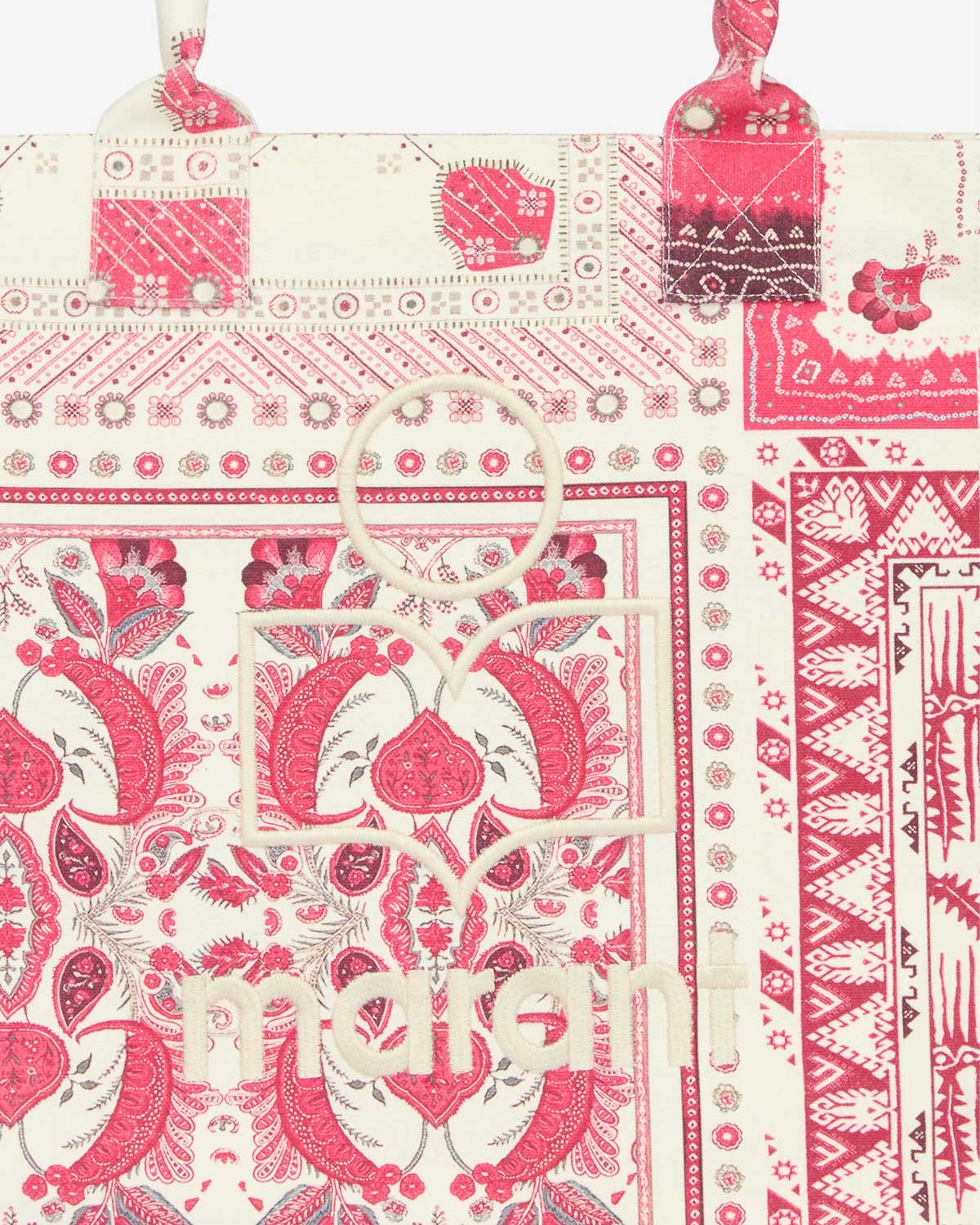 Bolso small yenky de algodón estampado con logotipo - Rojo - Woman - 3