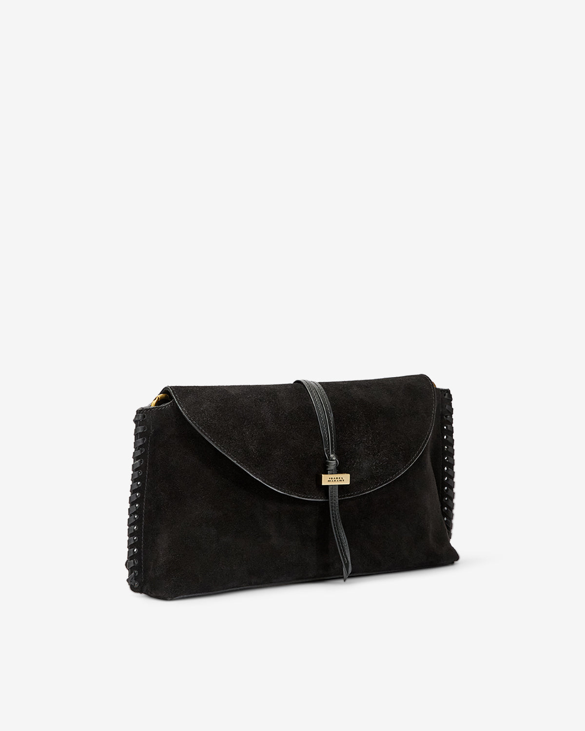 Pochette silao in pelle di vitello scamosciata intrecciata - Nero - Woman - 5