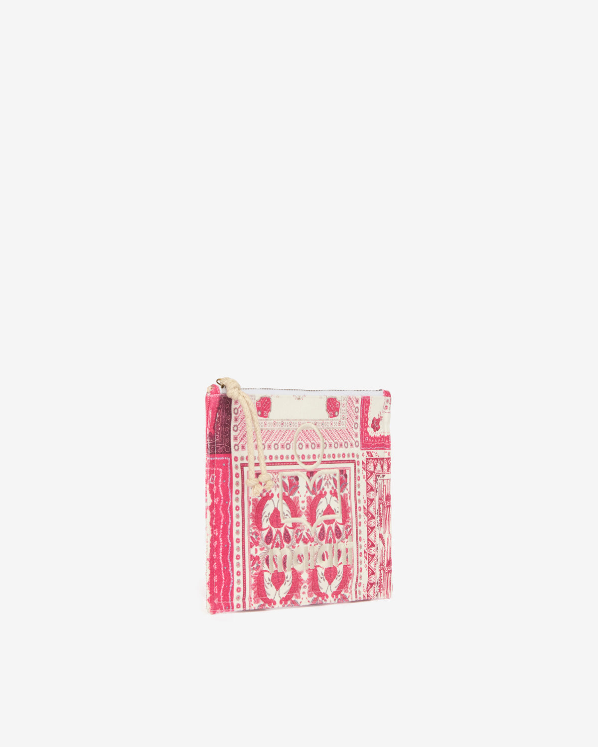 Pochette netia in cotone stampato con logo - Rosso - Woman - 4