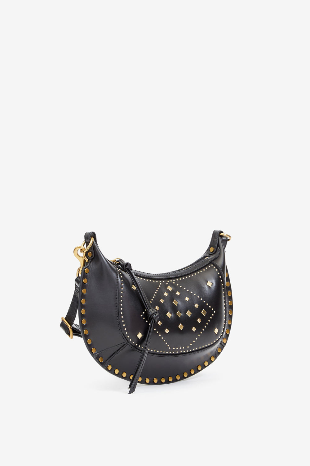 Bolso bandolera oskan moon de cuero suave con motivos gráficos y tachuelas - Negro - Woman - 4