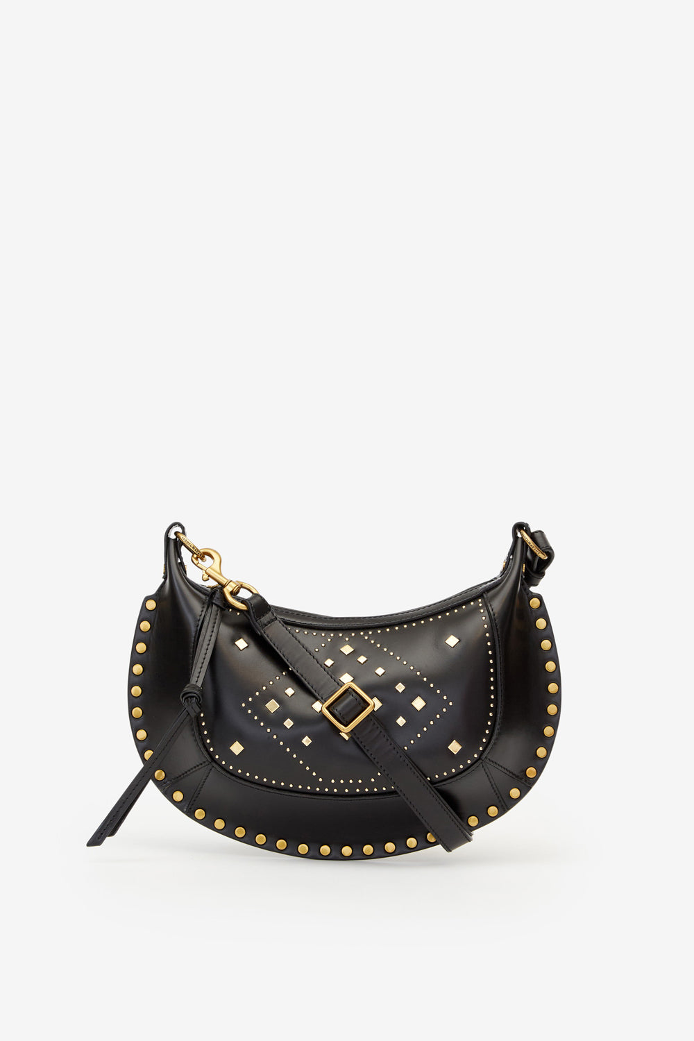 Bolso bandolera oskan moon de cuero suave con motivos gráficos y tachuelas - Negro - Woman - 1