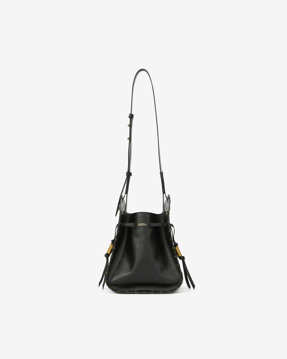 Silao smooth cowhide leather bucket bag - Black - Woman - 5