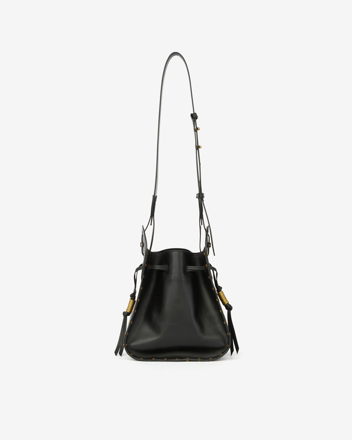 Silao smooth cowhide leather bucket bag - Black - Woman - 2