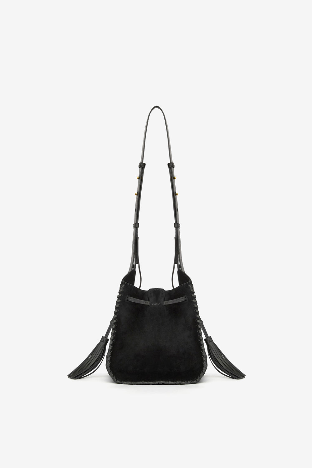 Sac seau silao en cuir de veau velours tressé - Noir - Woman - 4