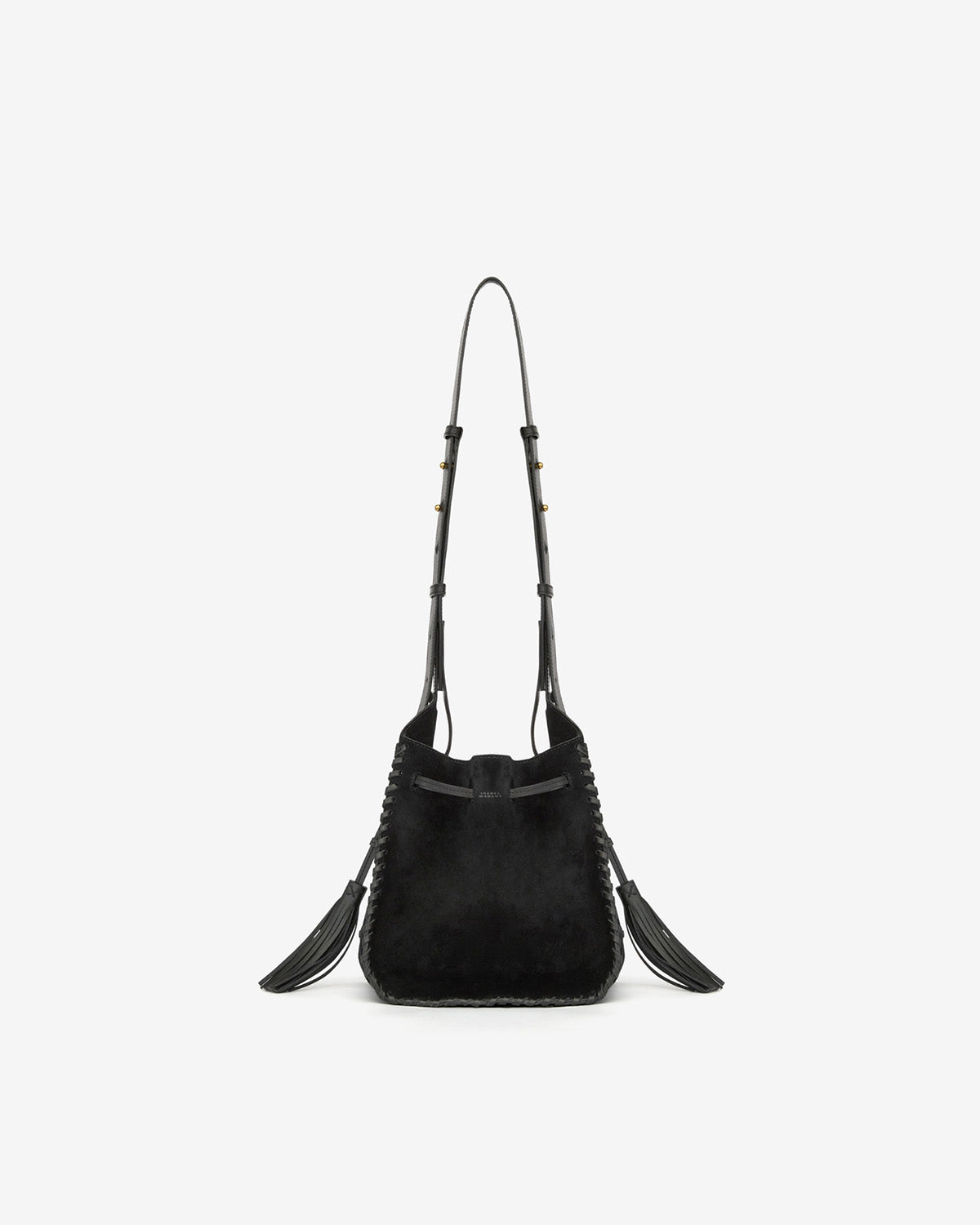 Sac seau silao en cuir de veau velours tressé - Noir - Woman - 4