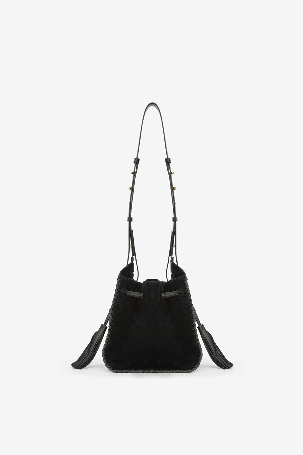 Sac seau silao en cuir de veau velours tressé - Noir - Woman - 2