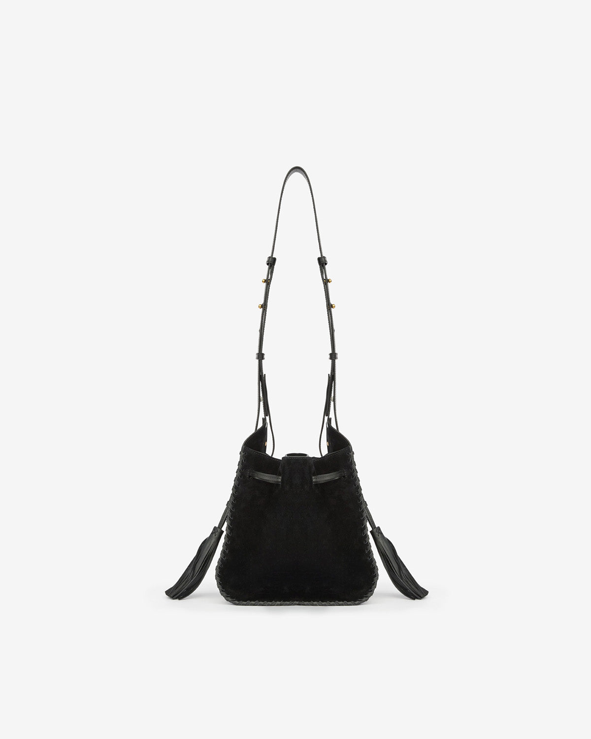 Sac seau silao en cuir de veau velours tressé - Noir - Woman - 2