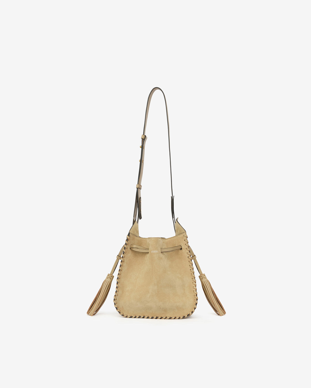 Bolso bombonera de piel de ante de becerro trenzada silao - Light beige - Woman - 5