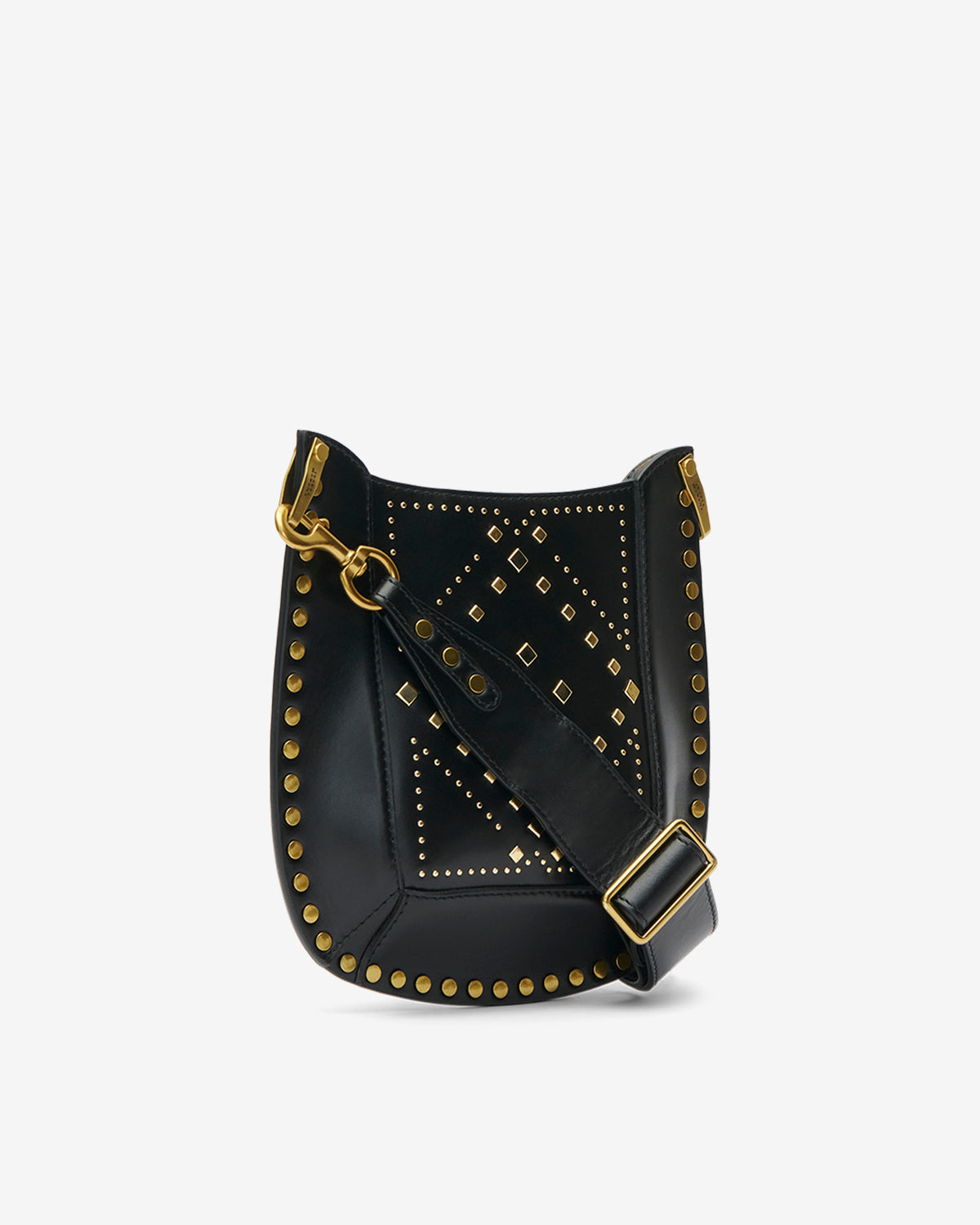 Bolso nasko de cuero suave con motivos gráficos y tachuelas - Negro - Woman - 4