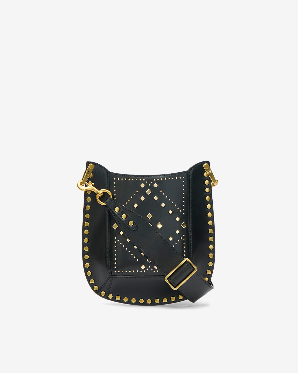 Bolso nasko de cuero suave con motivos gráficos y tachuelas - Negro - Woman - 1