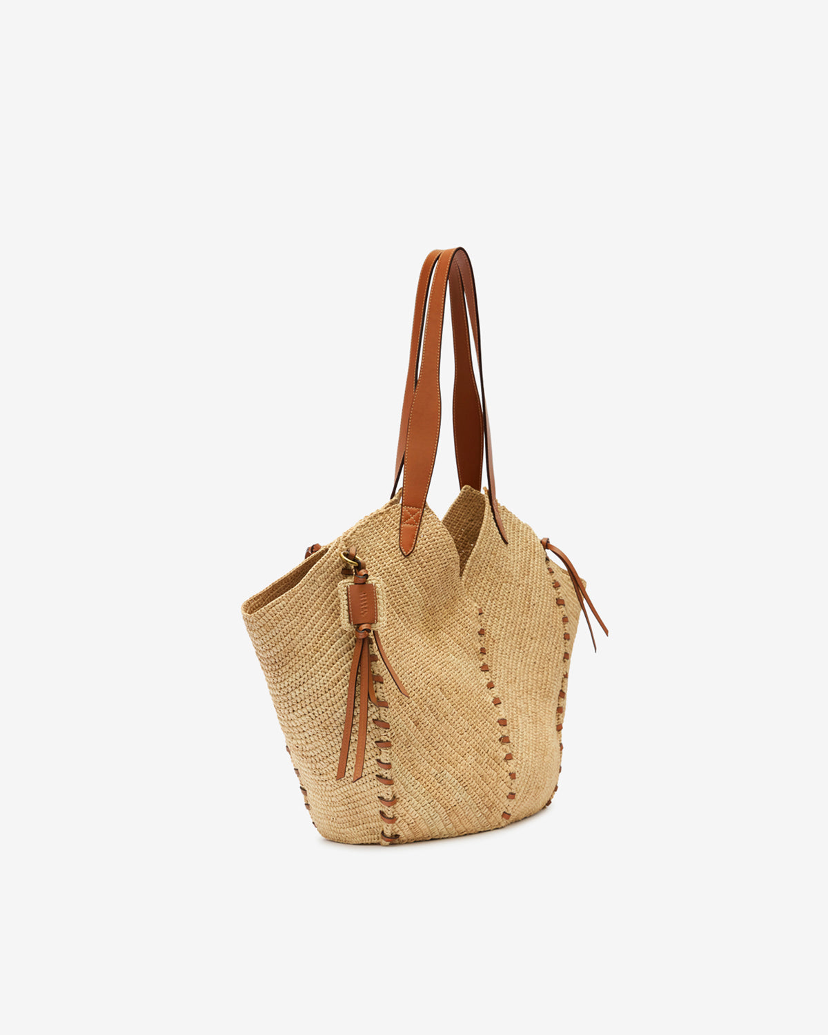 TAMPA TOTE SHOULDER BAG Woman natural and cognac | ISABEL MARANT