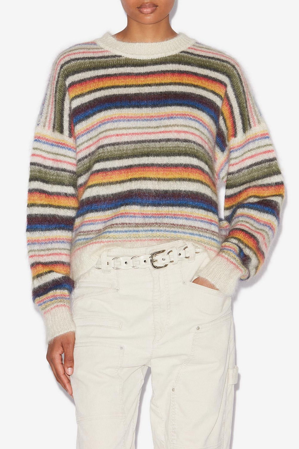 Drussell striped brushed mohair sweater - Multicolor - Woman - 4