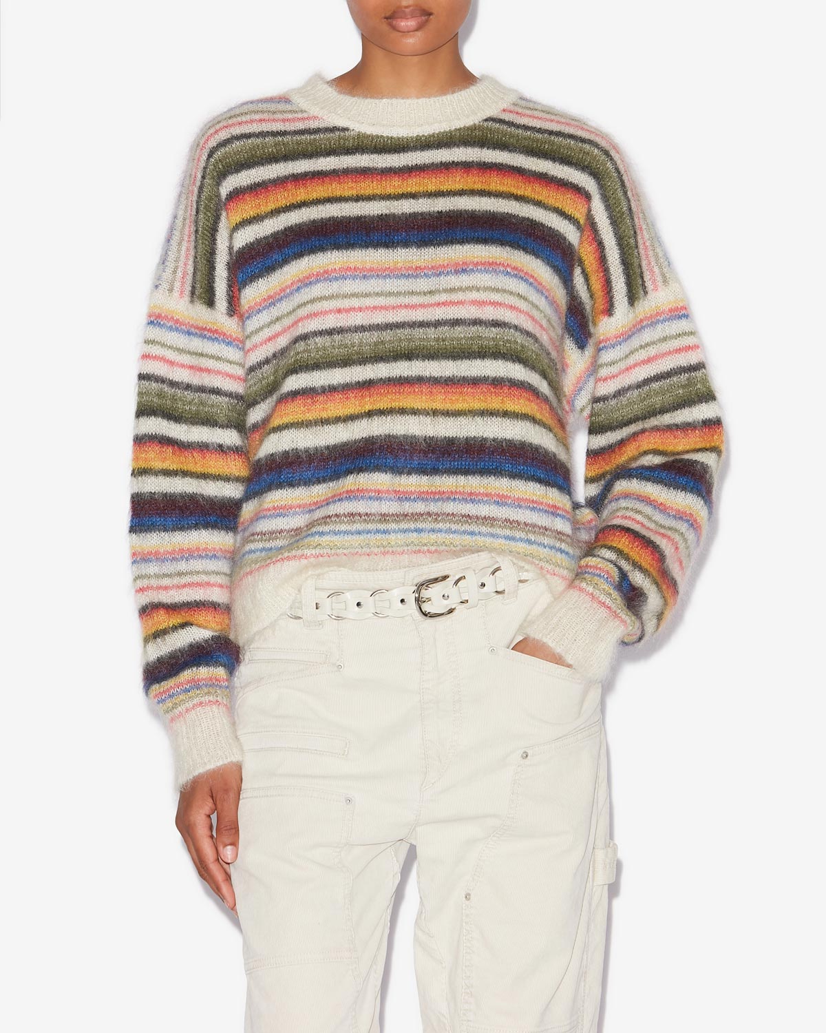 Drussell striped brushed mohair sweater - Multicolor - Woman - 3