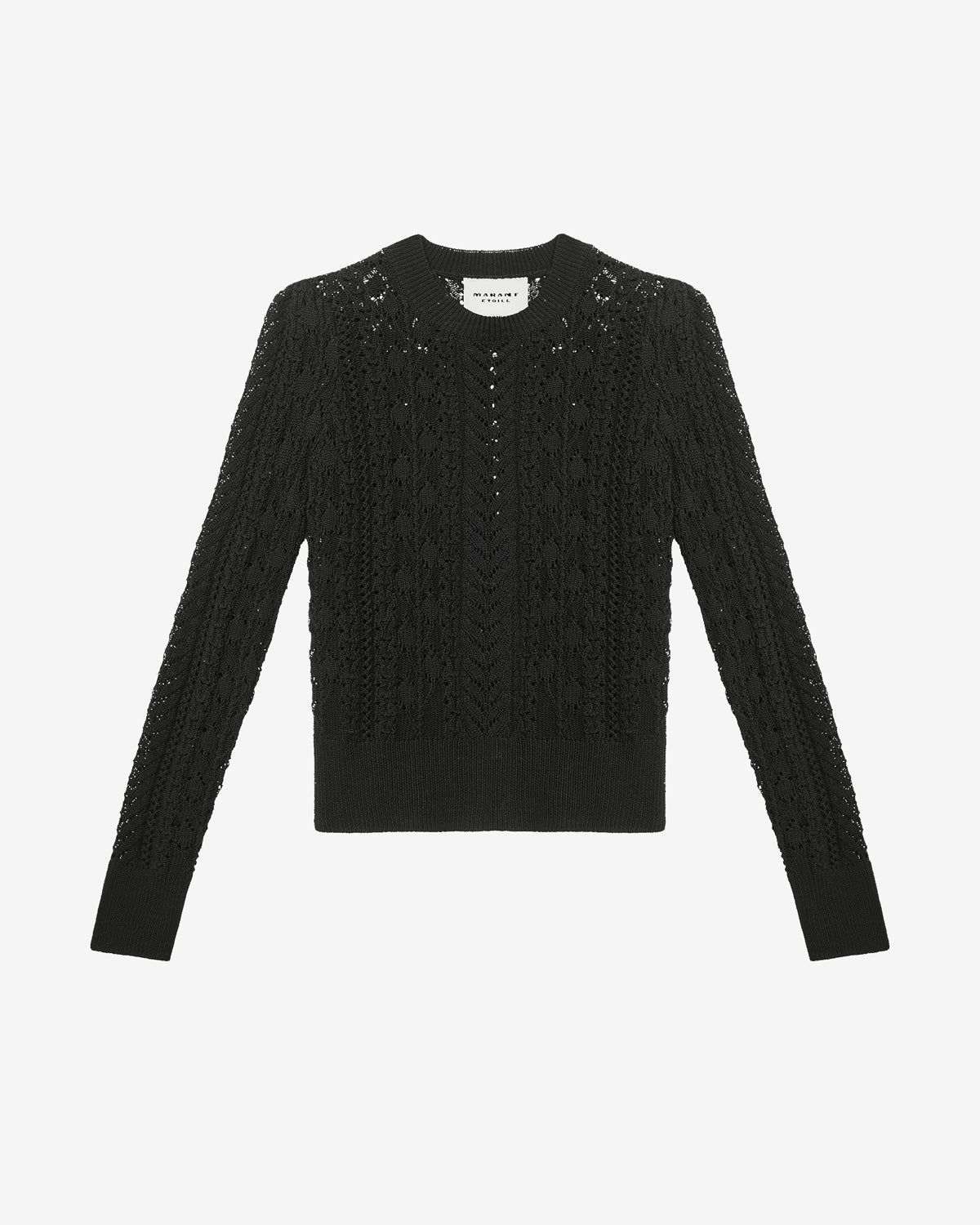 Adonis fitted openwork knit sweater - Black - Woman - 5