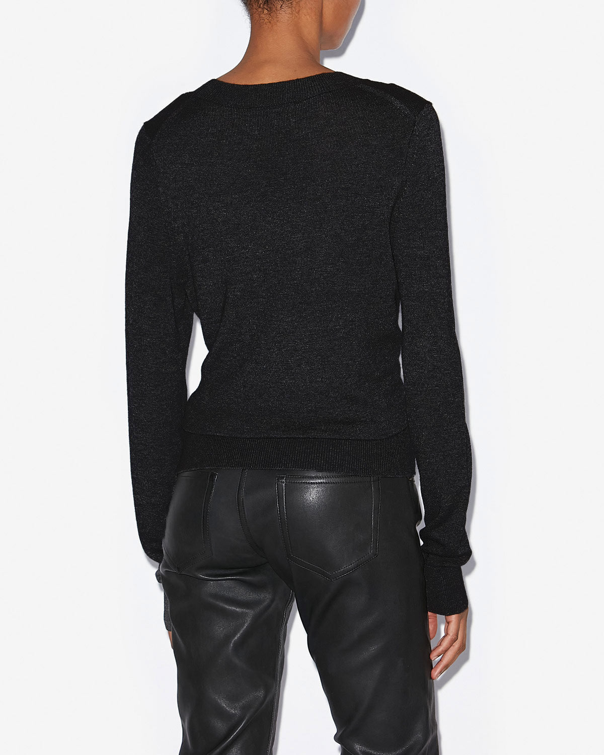 Cosima draped knit sweater - Black - Woman - 4