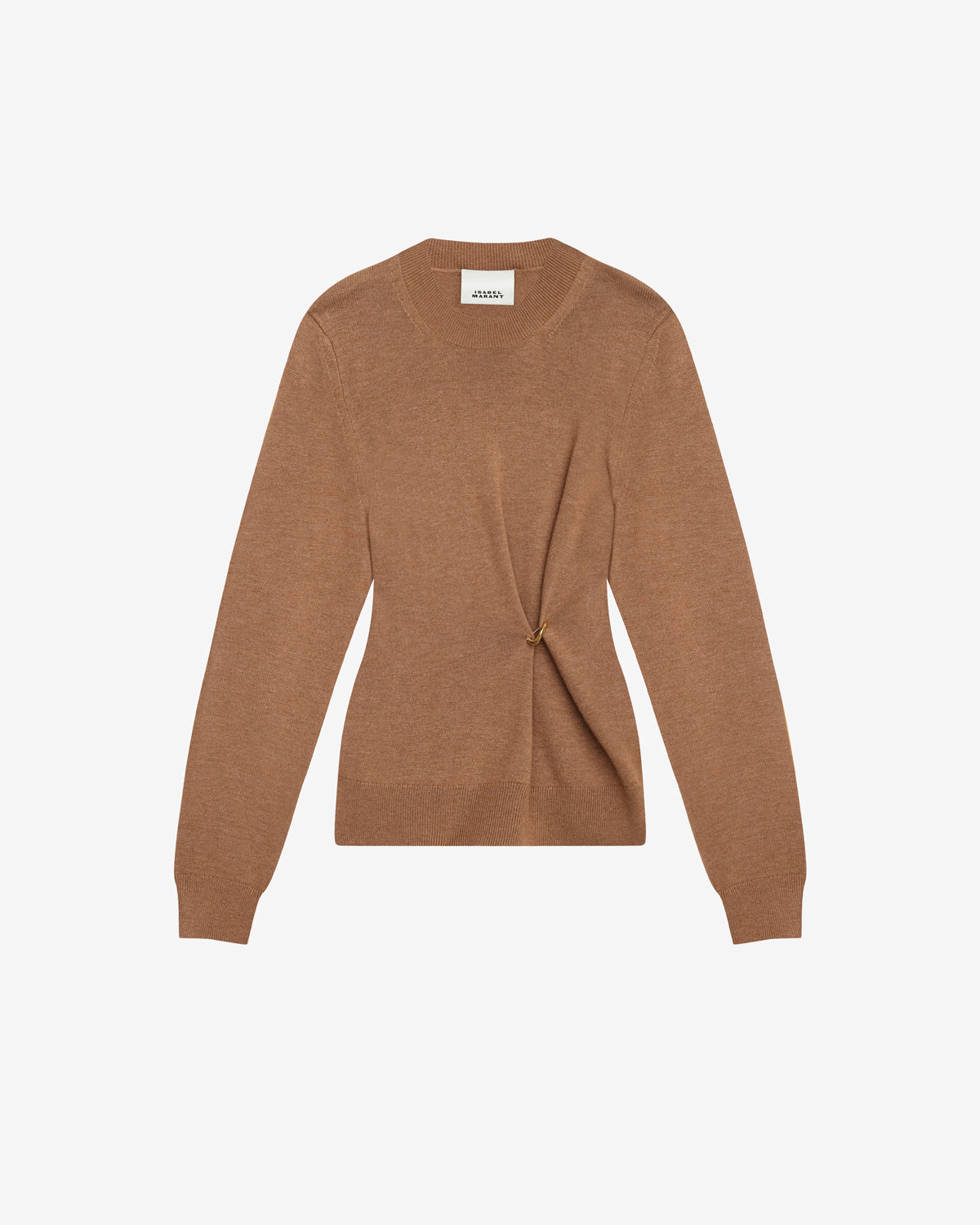 Cosima draped knit sweater - Camel - Woman - 5