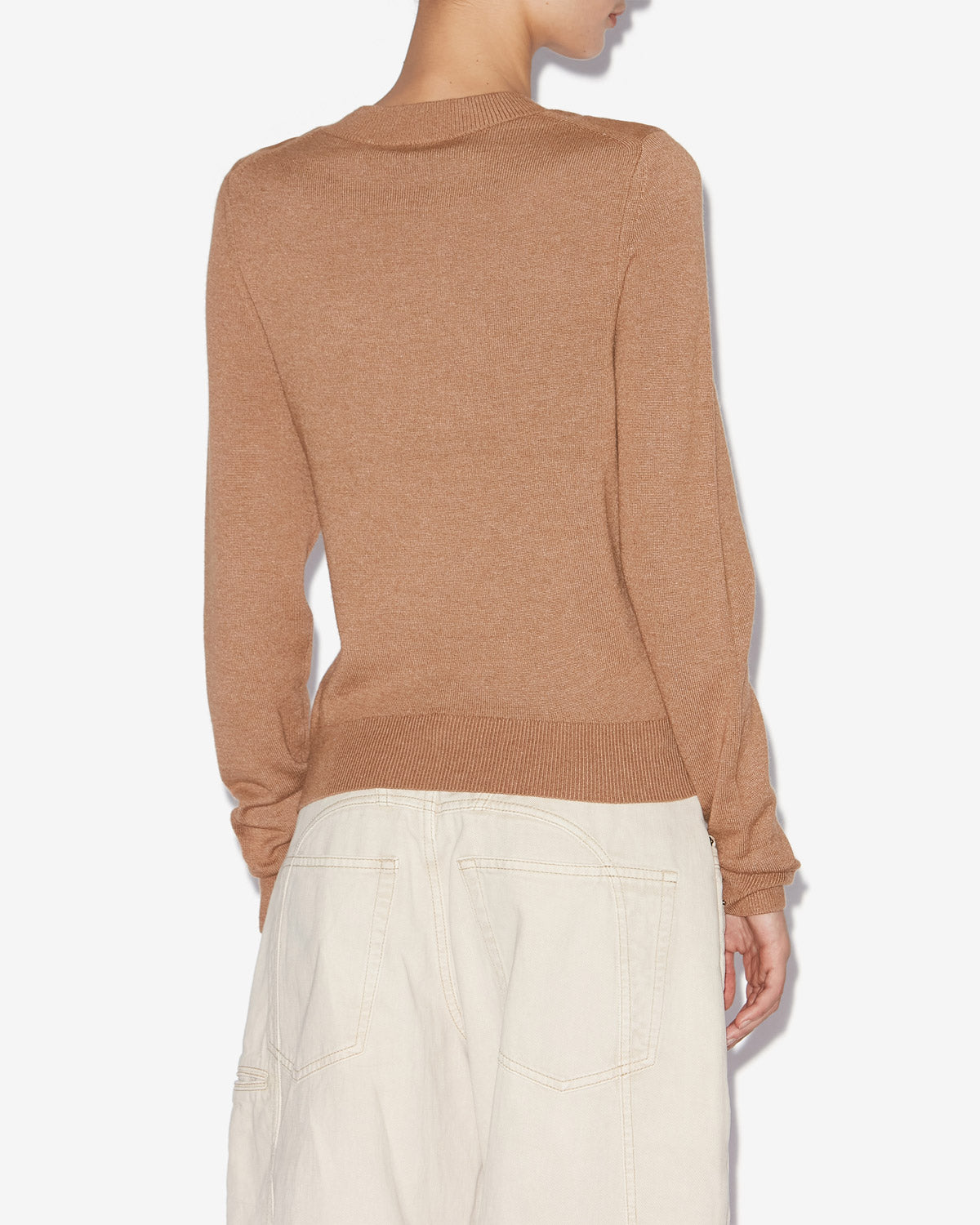 Cosima draped knit sweater - Camel - Woman - 4