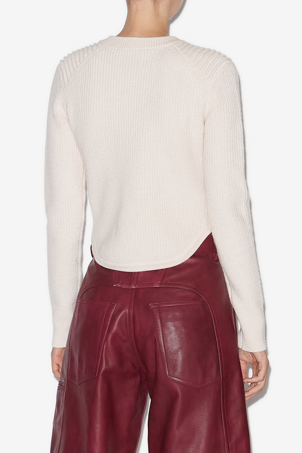 Jersey nust de canalé de lana merino - Nude - Woman - 5