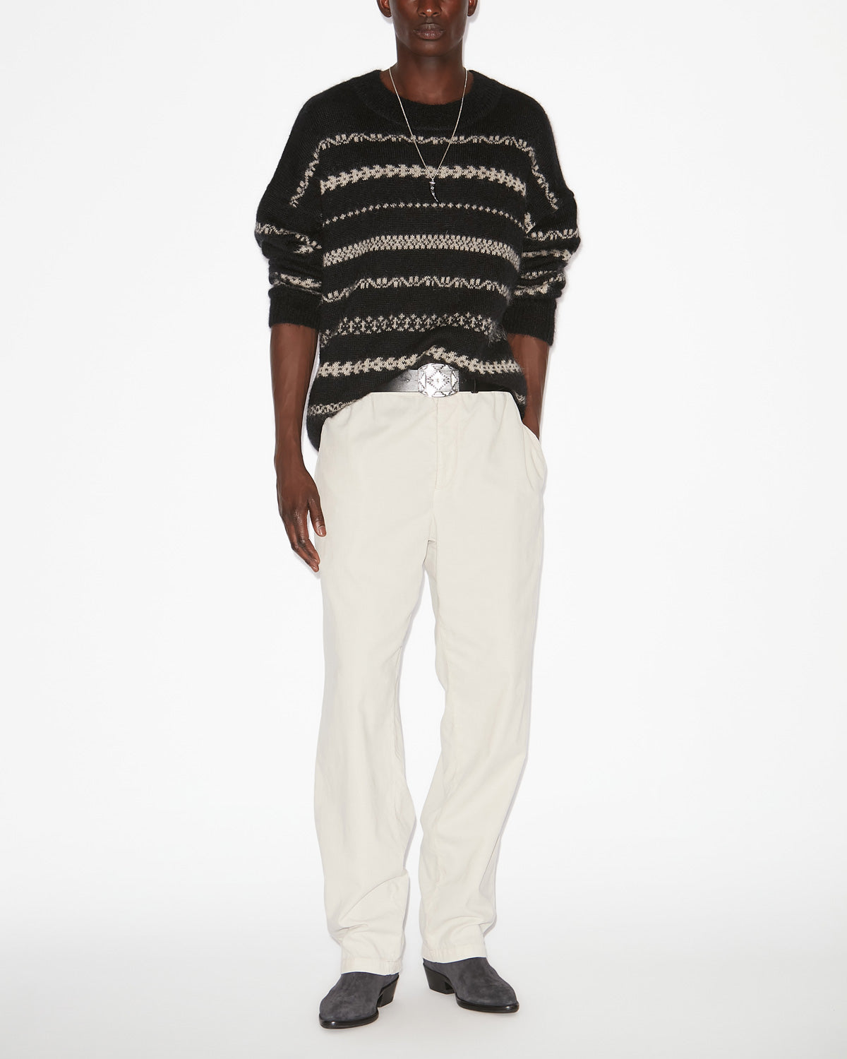 Amory sweater Man Black-beige 4