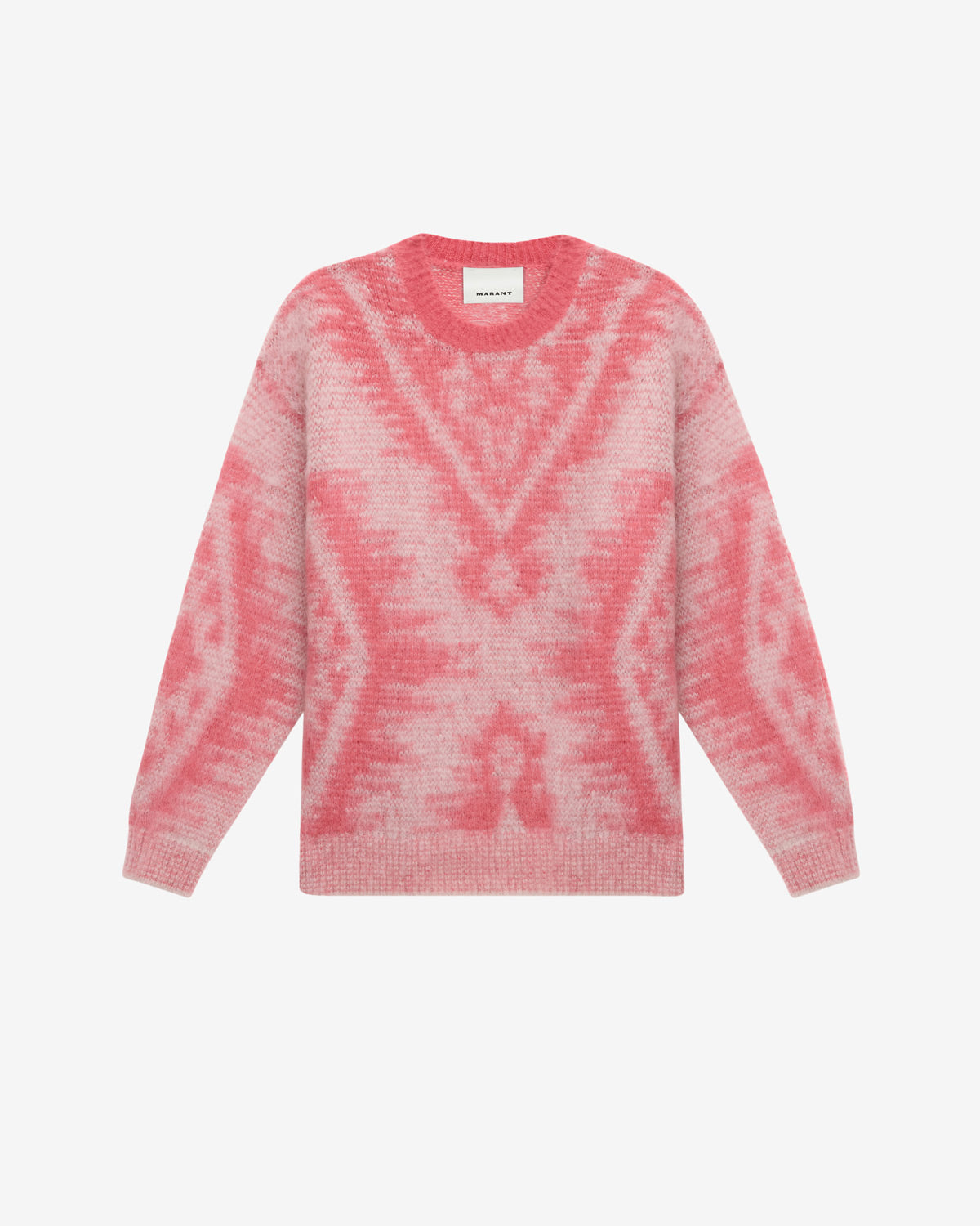 Fabo mohair ikat pattern sweater - Pink - Man - 5