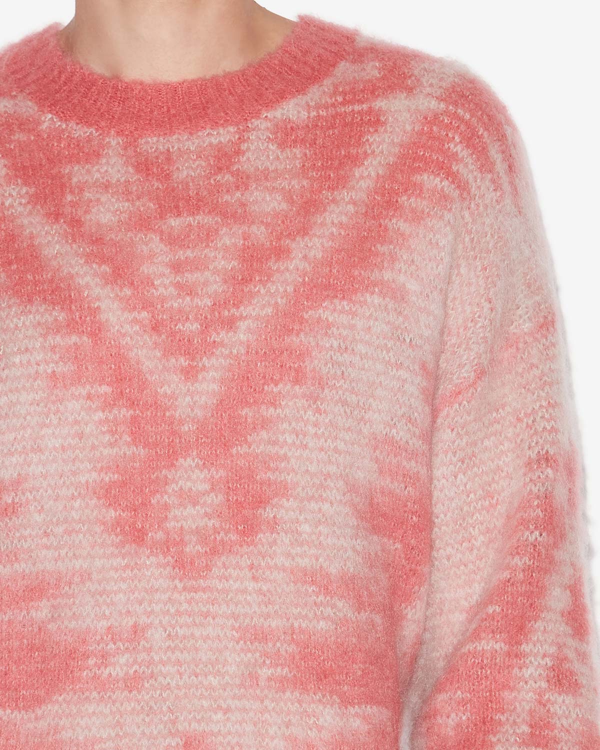 Fabo mohair ikat pattern sweater - Pink - Man - 2