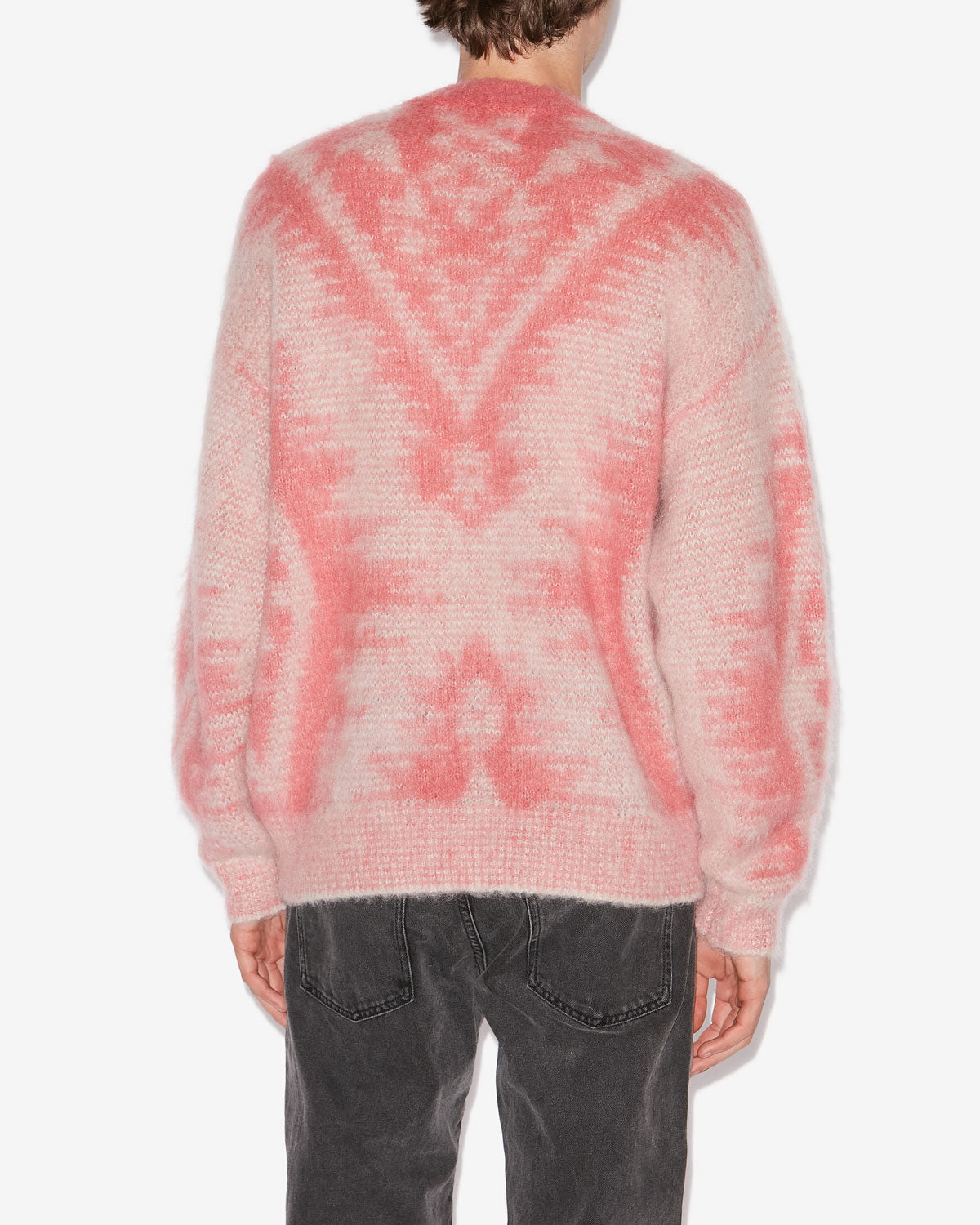 Fabo mohair ikat pattern sweater - Pink - Man - 4