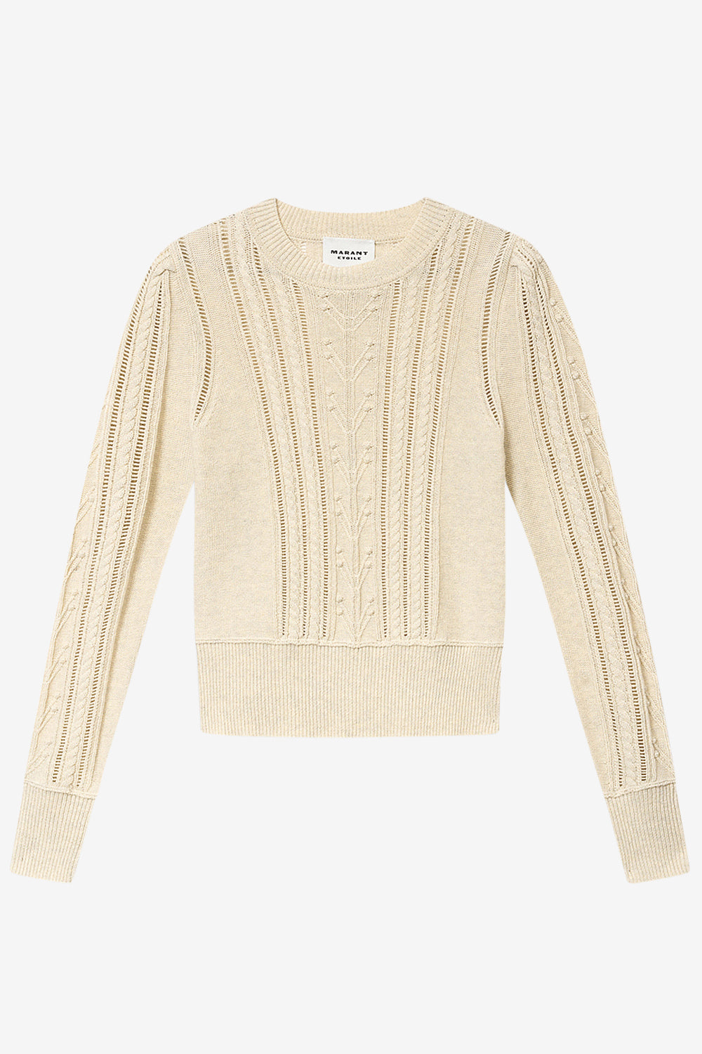 Maglione kalyn in misto cotone traforato - Light gray - Woman - 1