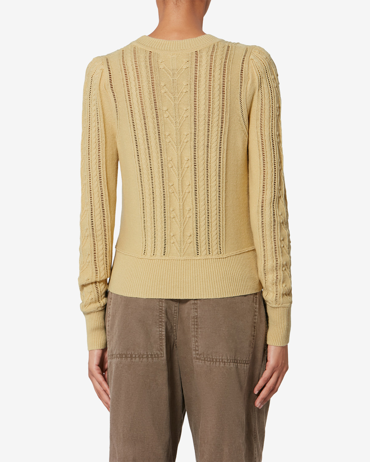 Pullover kalyn aus durchbrochenem baumwollmix - Hellgelb - Woman - 4