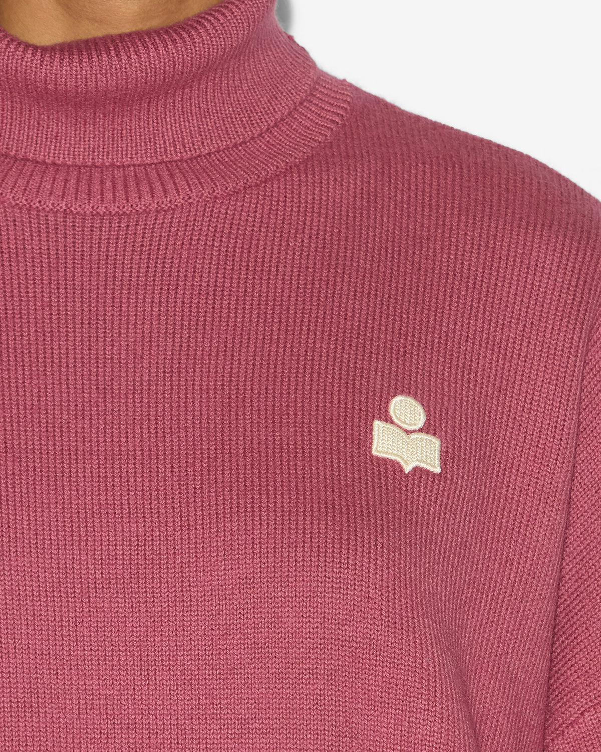 Nasha wool and cotton stand-up collar sweater - Antique pink - Woman - 2