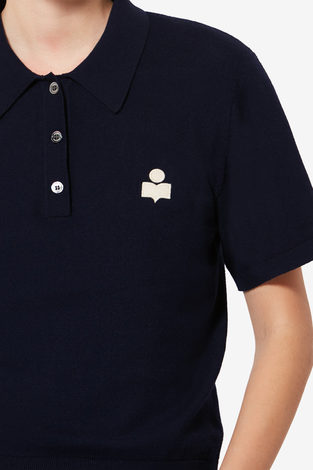 Polo althea in cotone e lana con logo - Midnight - Woman - 3