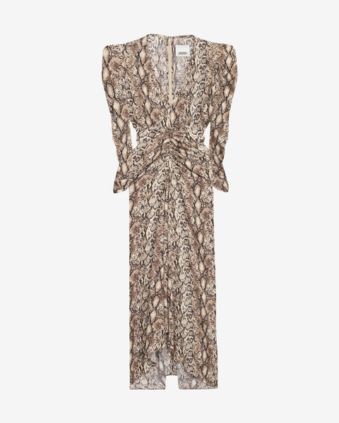 ワンピース Isabel Marant Albini Dress ALBINI DRESS Woman purple-ecru | ISABEL MARANT Official