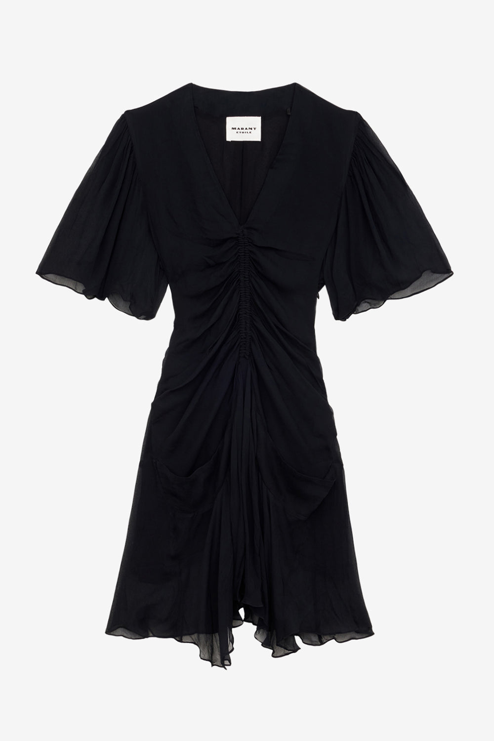Robe courte vivienne en mousseline  - Noir - Woman - 1