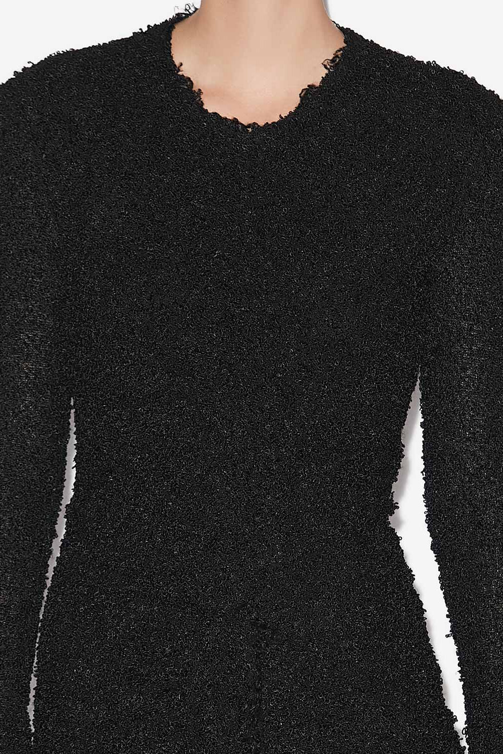 Abito drappeggiato ophelie in jersey bouclé - Nero - Woman - 3