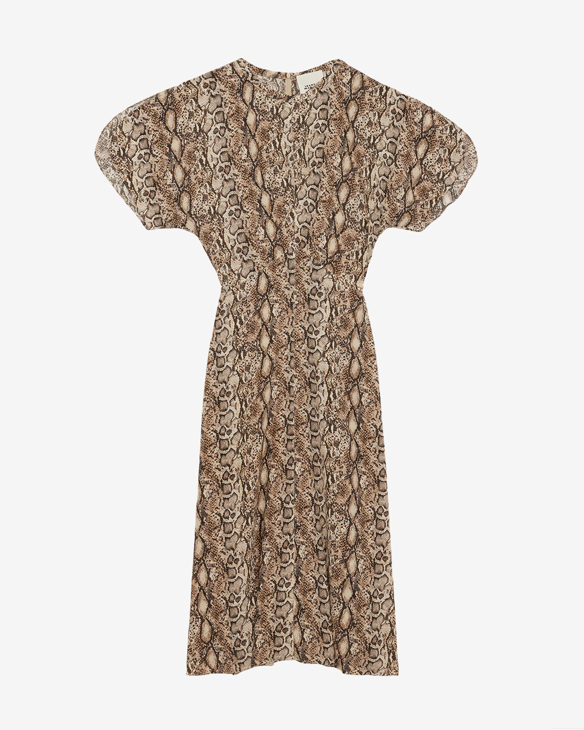 Keany long silk python print dress - Natural - Woman - 4