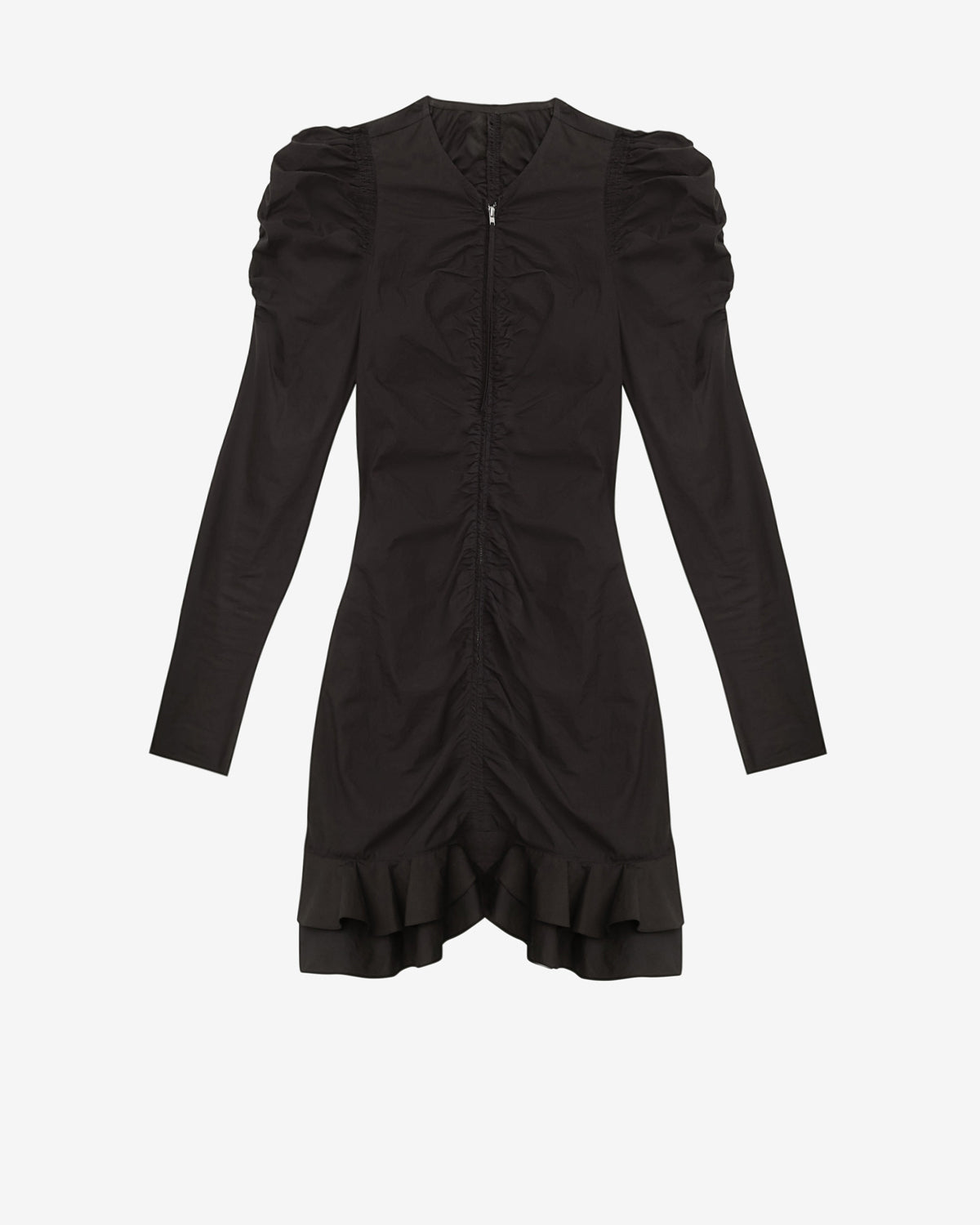 Robe courte zippée briali en coton crispy - Noir - Woman - 5