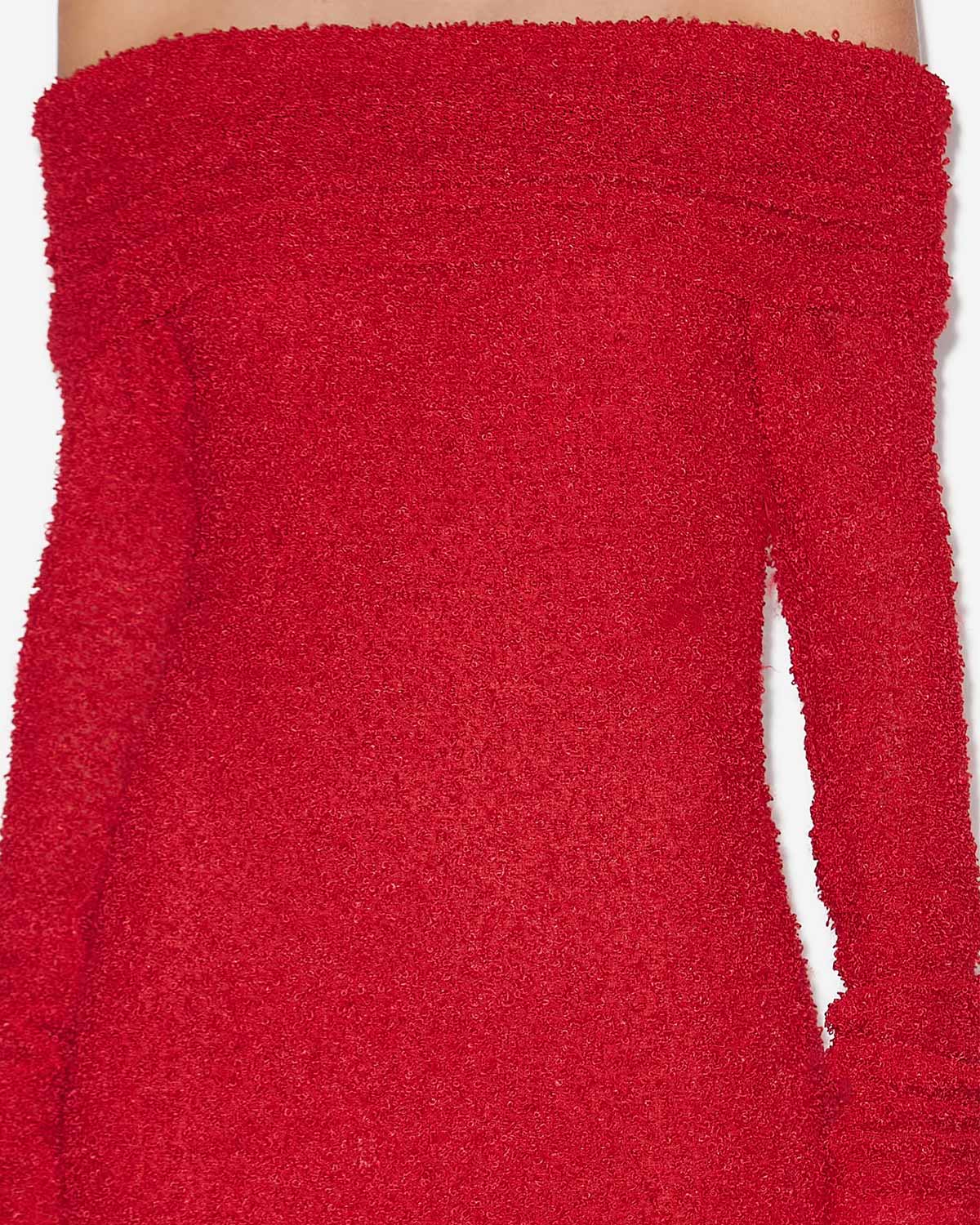 Ormany long bouclé jersey dress - Red - Woman - 2