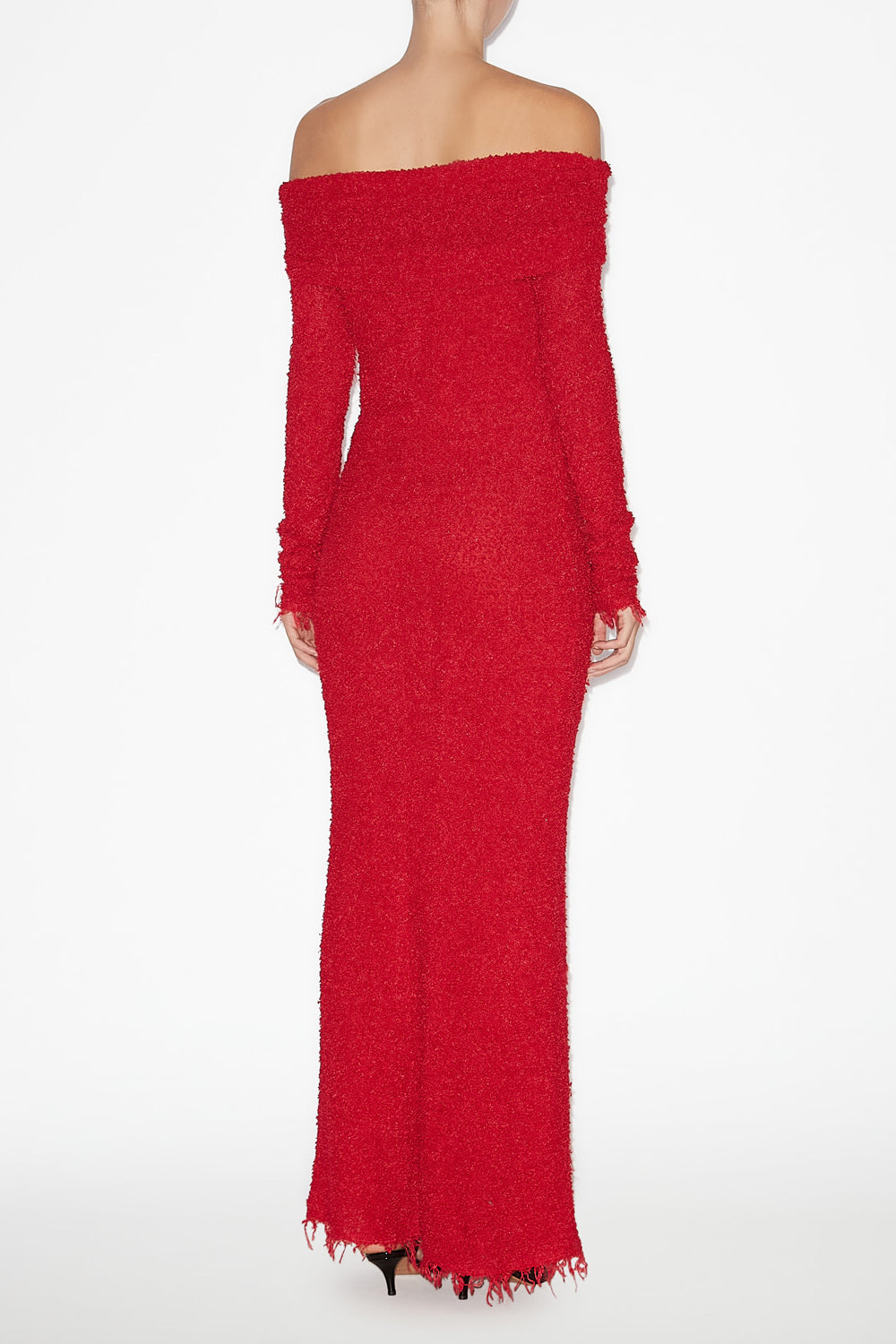 Robe longue ormany en jersey bouclé - Rouge - Woman - 4