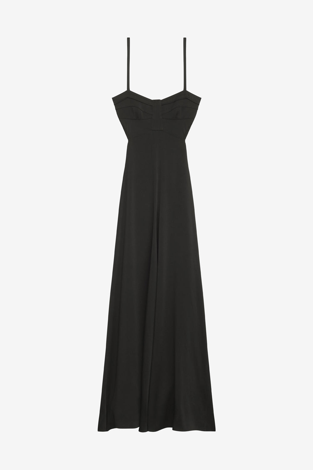 Robe longue kandis en satin - Noir - Woman - 1