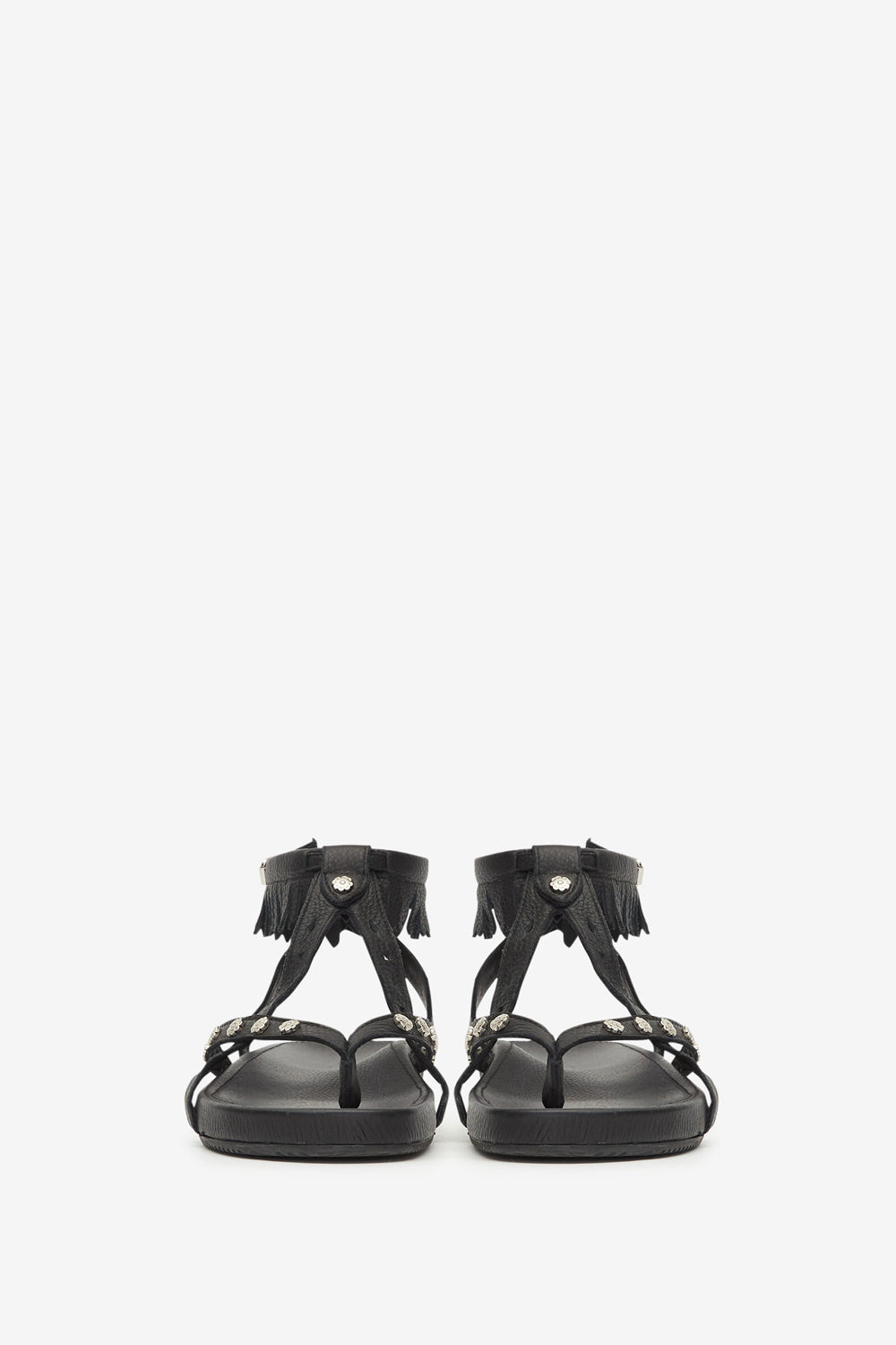 Sandalias de cuero suave granulado silya - Negro - Woman - 4