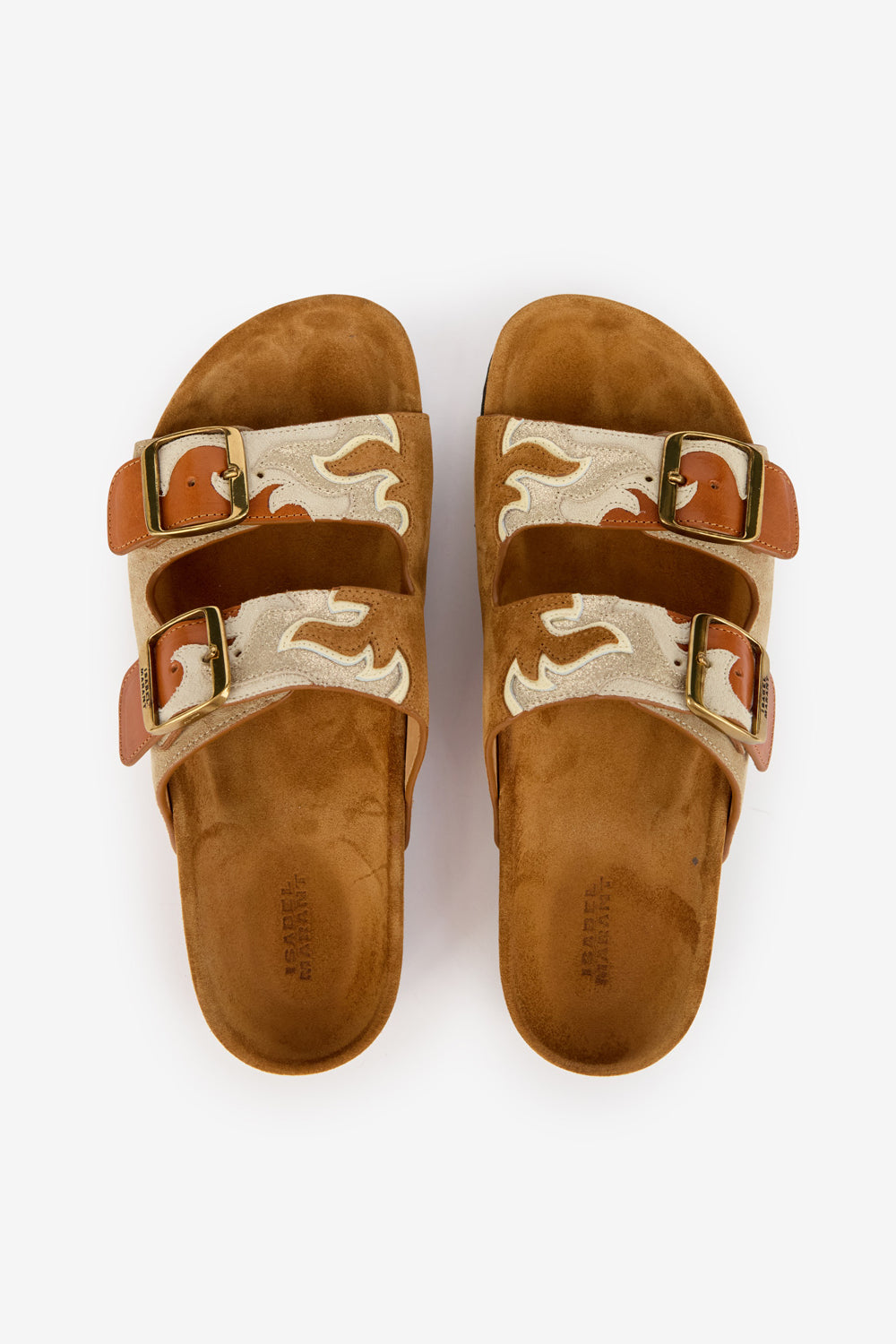 Lelik calfskin leather flame pattern sandals - Beige - Woman - 4