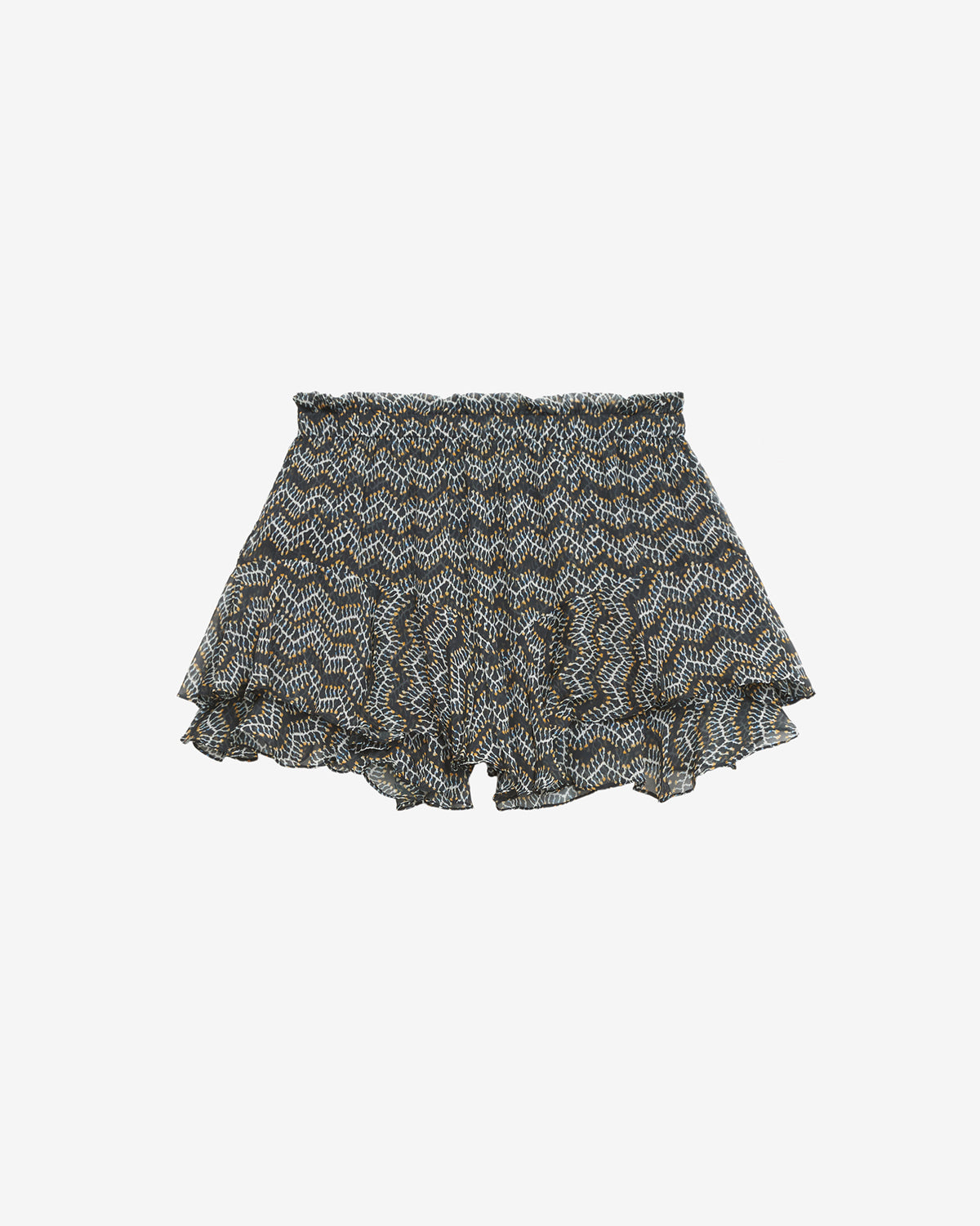 Sornel short printed muslin shorts - Black - Woman - 5