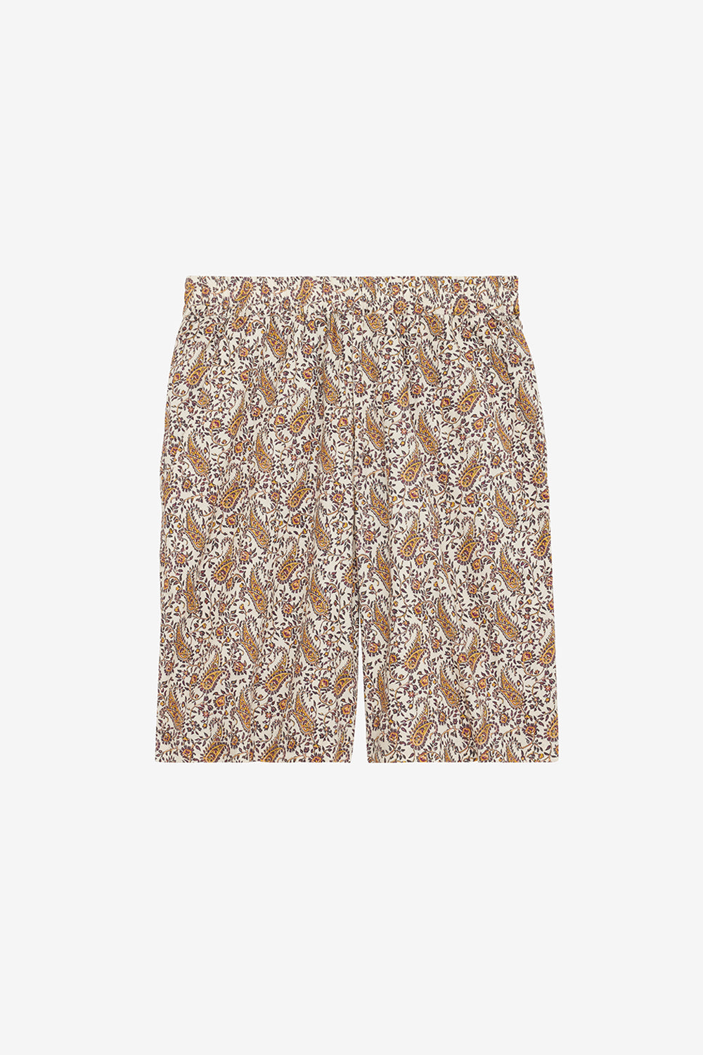 Layan shorts in printed cotton  - Ecru - Man - 1