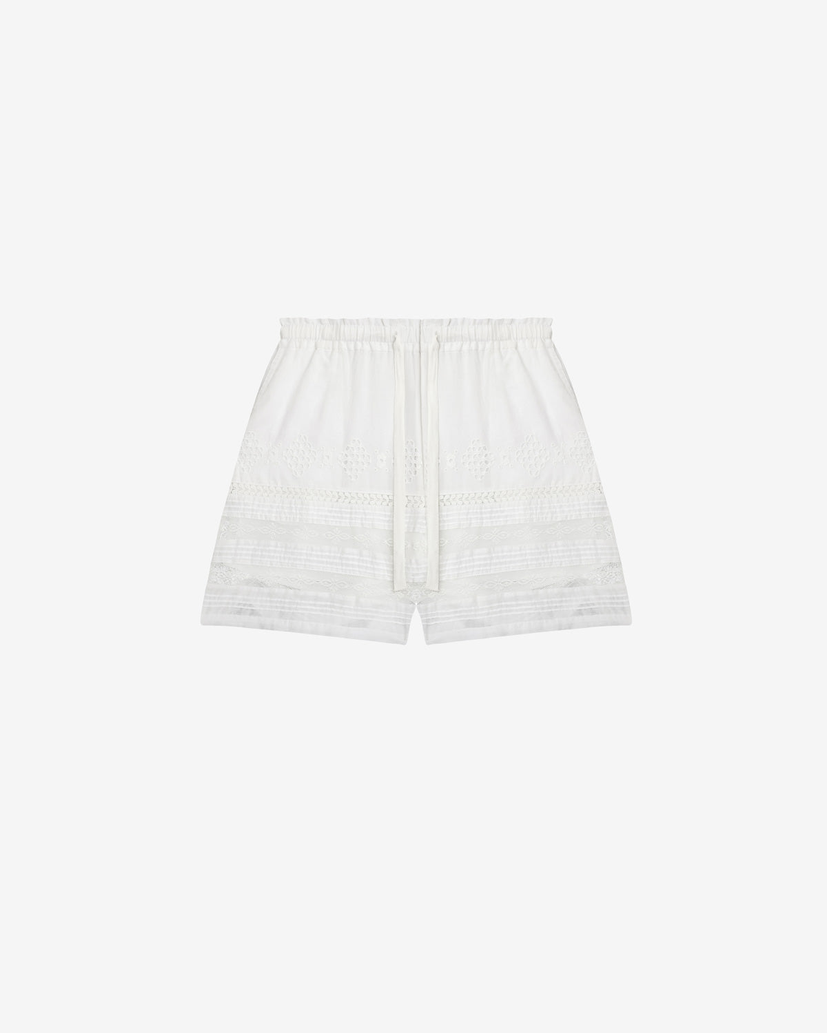 Damina short elaborate cotton voile shorts - White - Woman - 5