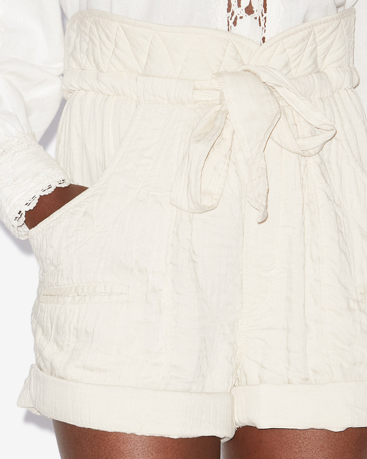 Kurze shorts sereni im abenteurerstil - Naturfarben - Woman - 2