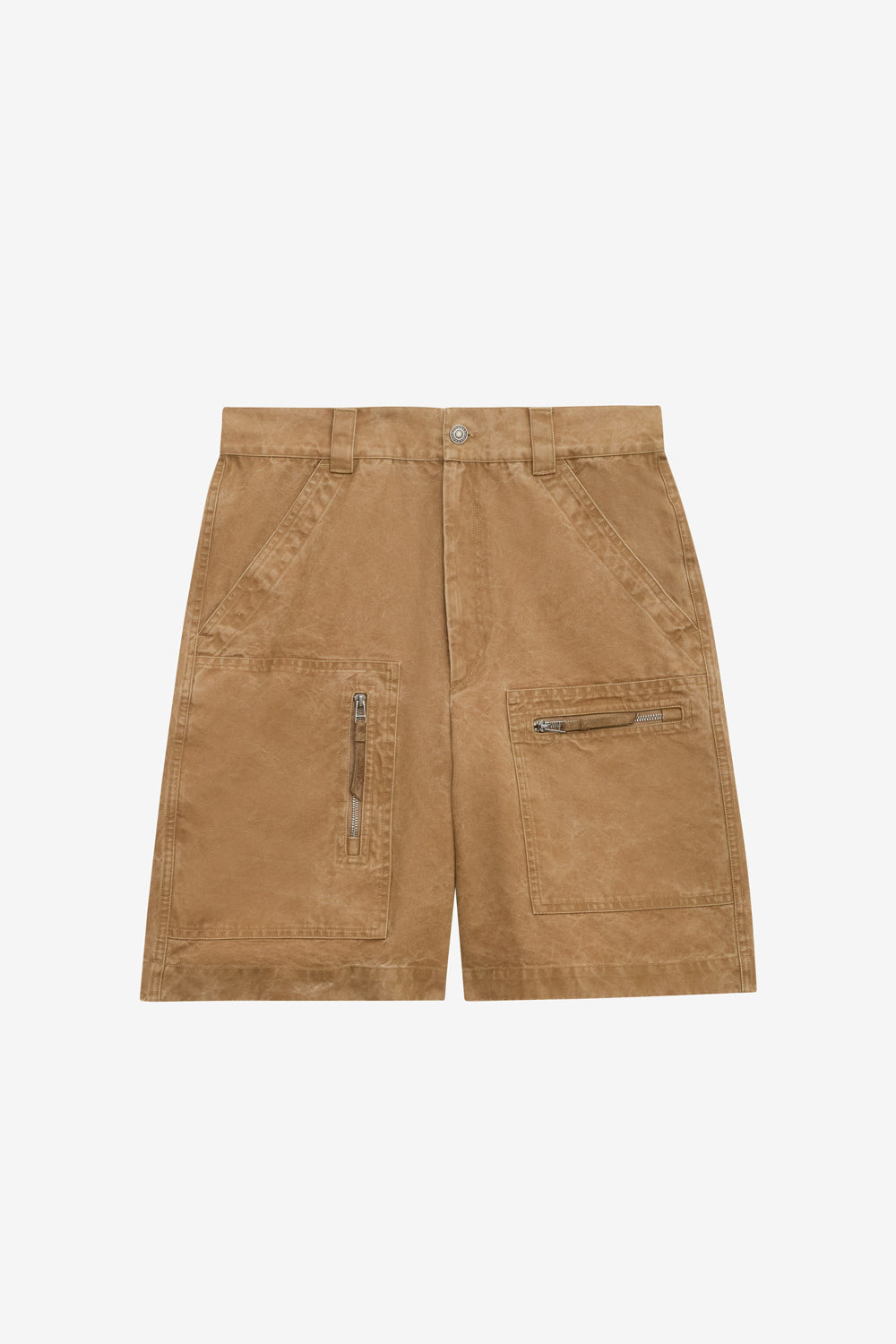 Kyle coated cotton shorts - Light bronze - Man - 1