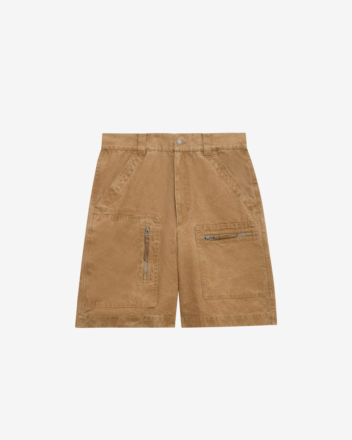 Kyle coated cotton shorts - Light bronze - Man - 5