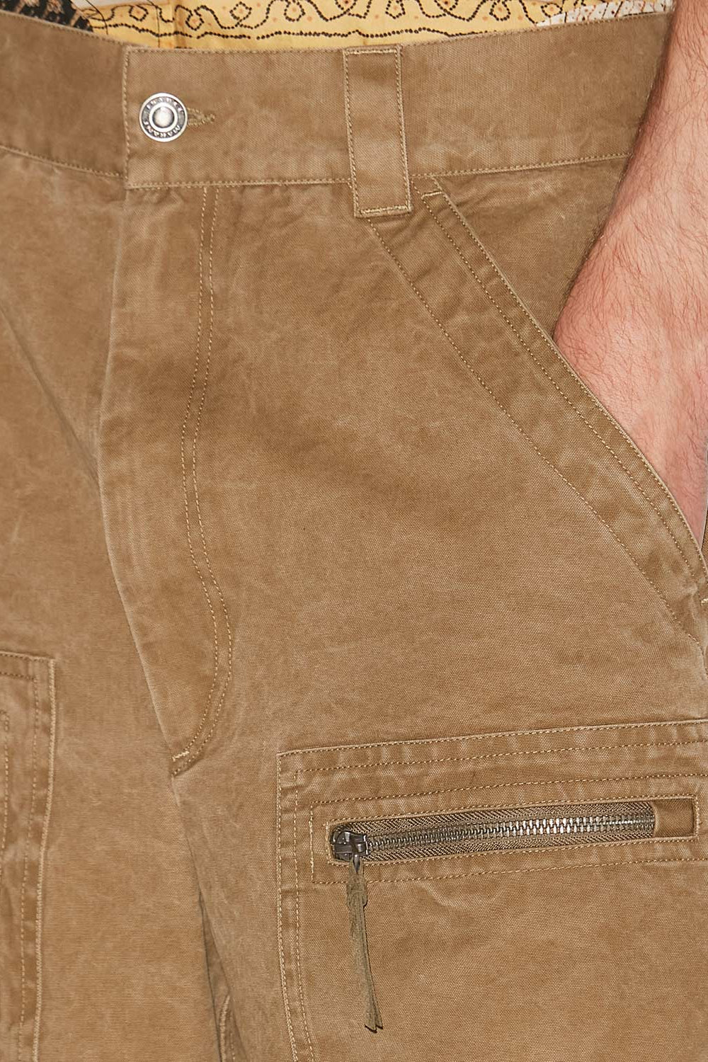 Kyle coated cotton shorts - Light bronze - Man - 3